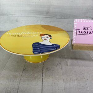 Mary Kay CONFIDENCE Celebration Retro Girl Power Pedestal 11" Cake Plate Stand